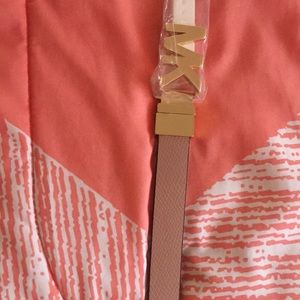 Reversal MK belt pink & brown